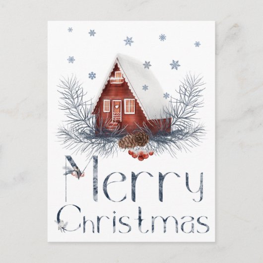 Carte Postale Maison de Jouet ou Cabane en Bois Rond, Pommes de  (Devant)