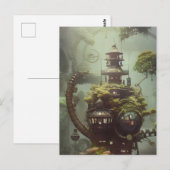 Carte Postale Maison de la jungle Steampunk (Devant / Derrière)