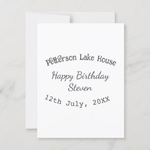 Carte Postale Maison de lac plage joyeux anniversaire ajouter no