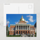 Carte Postale Maison de l'État de Boston (Devant / Derrière)