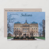 Carte Postale Maison de l'État de l'Indiana Indianapolis Indiana (Devant / Derrière)