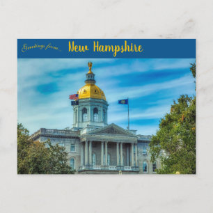 Carte Postale Maison de l'État du New Hampshire Concord New Hamp
