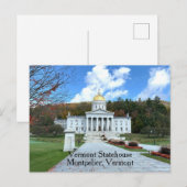 Carte Postale Maison de l'État du Vermont (Devant / Derrière)