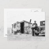 Carte Postale Maison de migrants 1937. (Devant / Derrière)