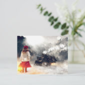 Carte Postale Maison de neige de voeux de Noël (Debout devant)