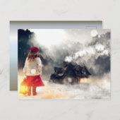 Carte Postale Maison de neige de voeux de Noël (Devant / Derrière)