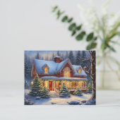Carte postale Maison de Noël (Debout devant)