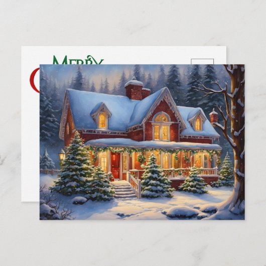 Carte postale Maison de Noël (Devant / Derrière)