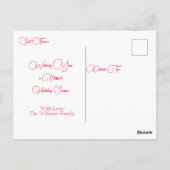 Carte Postale Maison de Noël Snowy personnalisée (Dos)