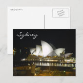 Carte Postale maison de nuit de sydney (Devant / Derrière)