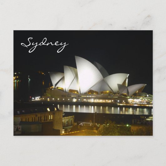Carte Postale maison de nuit de sydney (Devant)