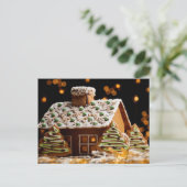Carte Postale Maison de pain d'épices (Debout devant)
