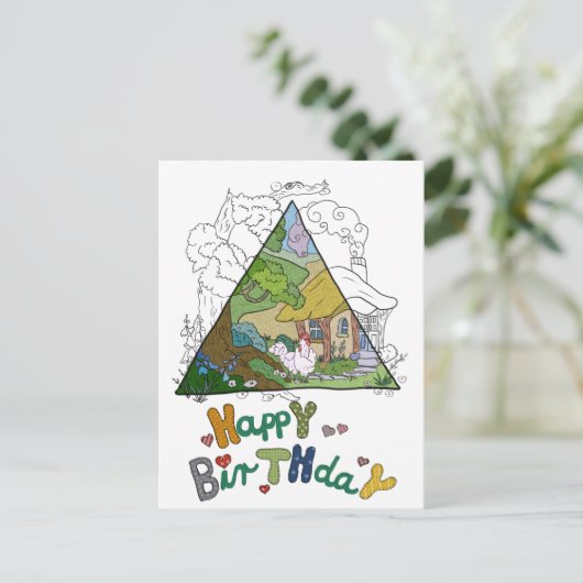 Carte Postale Maison de poulet (Debout devant)