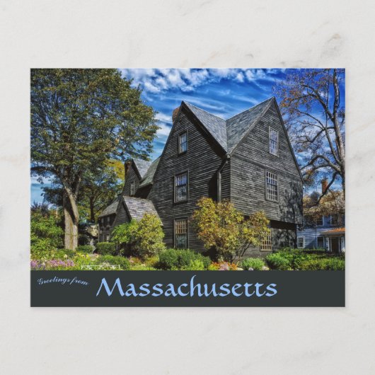 Carte Postale Maison de Sept Gables Salem Massachusetts (Devant)