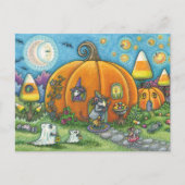 CARTE POSTALE MAISON DE SOURIS, PETITE MICE, TRICK OU TRAITER HA (Devant)