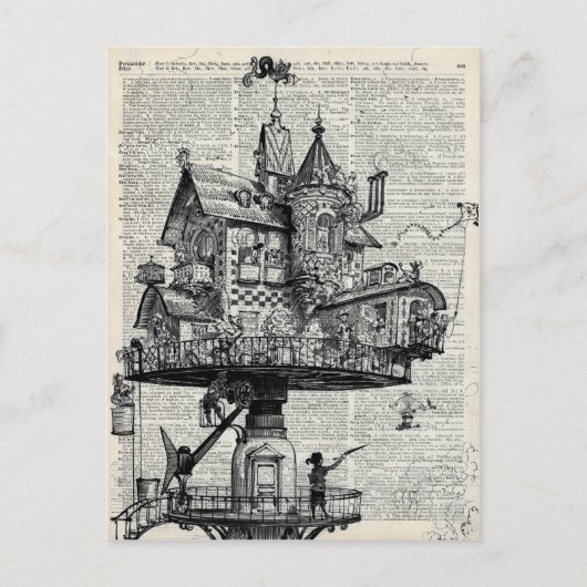 Carte Postale Maison de Steampunk (Devant)