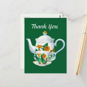 Carte Postale Maison de thé mignonne merci