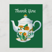 Carte Postale Maison de thé mignonne merci (Devant)