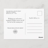 Carte Postale Maison de vacances de Noël en campagne festive Ent (Dos)