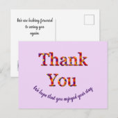 Carte Postale Maison de vacances pas chère Merci à nos hôtes (Devant / Derrière)