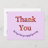 Carte Postale Maison de vacances pas chère Merci aux invités Mer (Devant / Derrière)