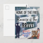 Carte Postale Maison des Libres, à cause des Braves ! Square St (Devant / Derrière)