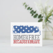 Carte Postale Maison des libres grâce aux braves Drapeau USA (Debout devant)