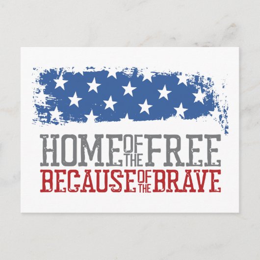 Carte Postale Maison des libres grâce aux braves Drapeau USA (Devant)