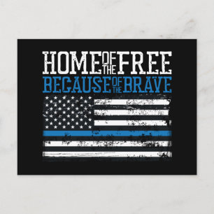 Carte Postale Maison des libres grâce aux braves Drapeau USA