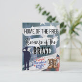 Carte Postale Maison des Libres, grâce aux Braves !  Square St (Debout devant)