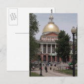 Carte Postale Maison d'État de Boston (Devant / Derrière)