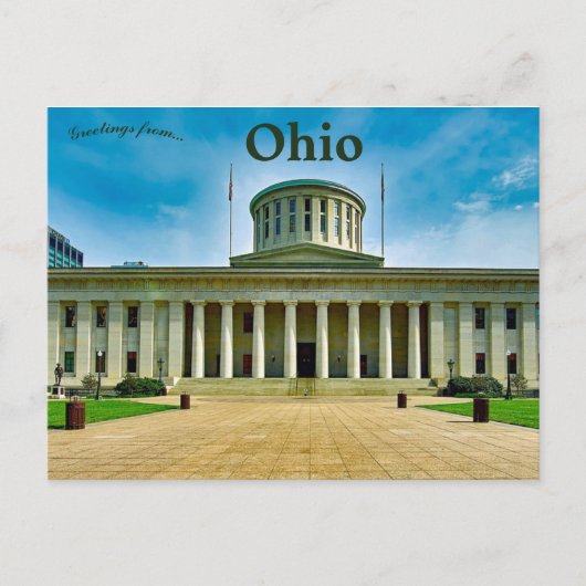 Carte Postale Maison d'Etat de l'Ohio à Columbus Ohio (Devant)