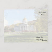 Carte Postale Maison d'État du Vermont (Dos)