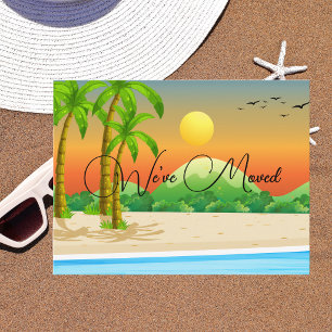 Carte Postale Maison d'hiver moderne tropicale colorée Nous avon