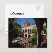 Carte Postale Maison d'hospitalité à Balboa Park (Devant / Derrière)