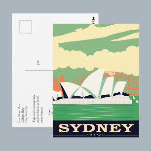 Carte Postale Maison d'opéra de Sydney Affiche Vintage, Votre Me