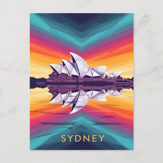 Carte Postale Maison d'opéra de Sydney – Reflet vibrant sur le f (Devant)
