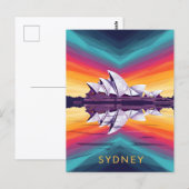 Carte Postale Maison d'opéra de Sydney – Reflet vibrant sur le f (Devant / Derrière)