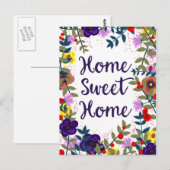 Carte Postale Maison Douce Maison Récif Floral (Devant / Derrière)