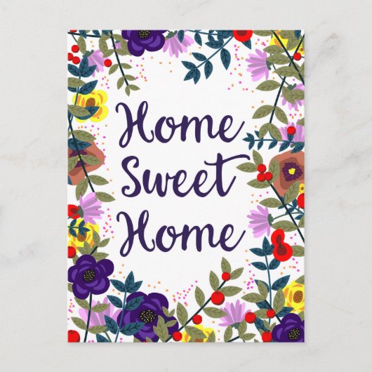 Carte Postale Maison Douce Maison Récif Floral (Devant)