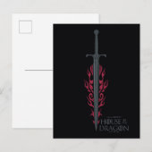 Carte Postale MAISON DU DRAGON | Épée enflammée du roi Viserys (Devant / Derrière)