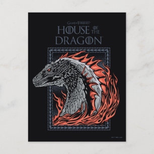 Carte Postale MAISON DU DRAGON   Profil de dragon en flammes