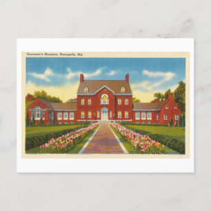 Carte Postale Maison du Gouverneur à Annapolis, Maryland, Vintag
