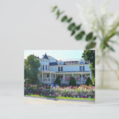 Carte Postale Maison du jardin de fleurs, île Mackinac, Michigan (Debout devant)