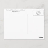 Carte Postale Maison du président Andrew Johnson - Greeneville,  (Dos)