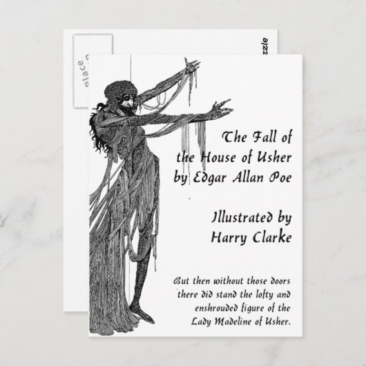 Carte Postale Maison d'Usher (Devant / Derrière)