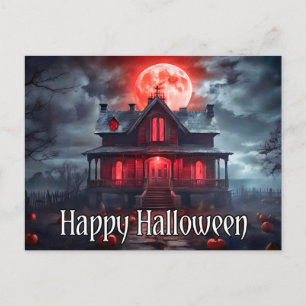 Carte Postale Maison éffrayante ancienne hantée   Bonne Hallowee