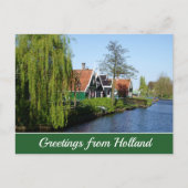 Carte Postale Maison en bois ancienne hollandaise rouge de Zaans (Devant)