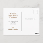 Carte Postale Maison en brique avec porte jaune Nous avons dépla (Dos)