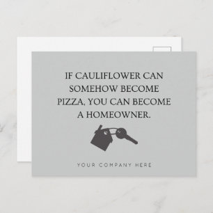 Carte Postale Maison et clé de l'agriculture immobilière amusant